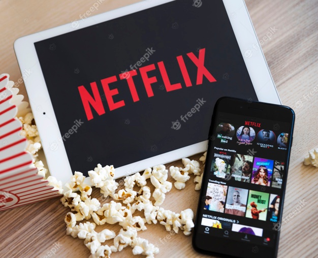 Modern device with netflix app Free Photo